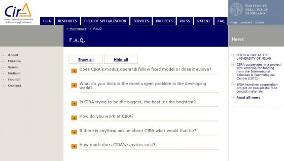 Il CIRA dell’Università Statale di Milano comunica online con Futuraweb