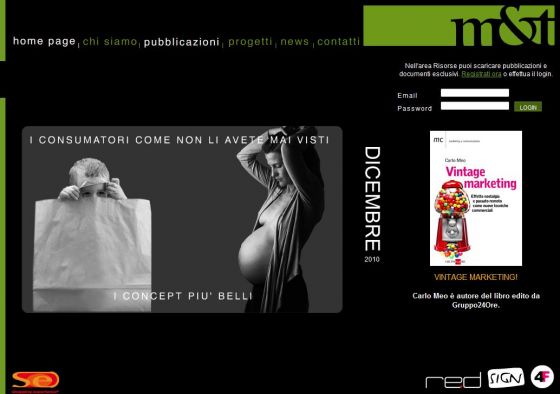 CMS personalizzato sito di Marketing & trade