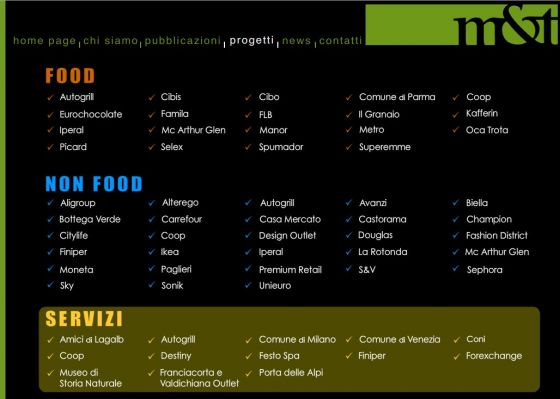 CMS personalizzato sito di Marketing & trade