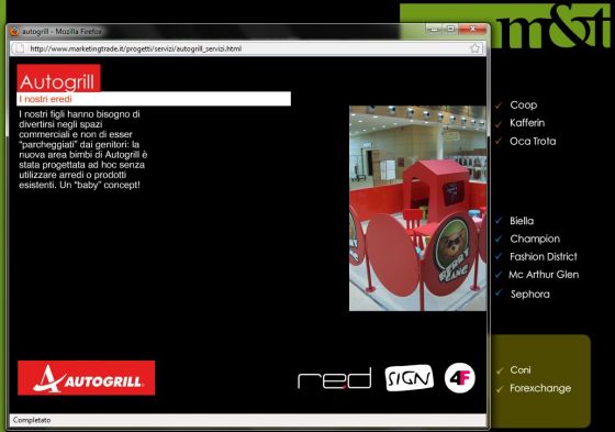 CMS personalizzato sito di Marketing & trade