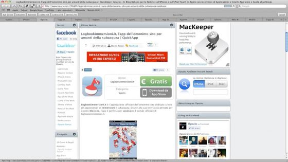 Grande successo per l'App per iPhone e iPad di logbookimmersioni.it 