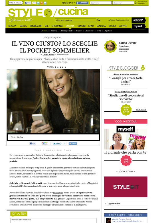 Sviluppo App - Pocket sommelier