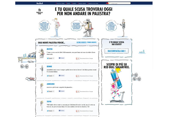 Siti e minisiti promozionali di eventi - prodotti