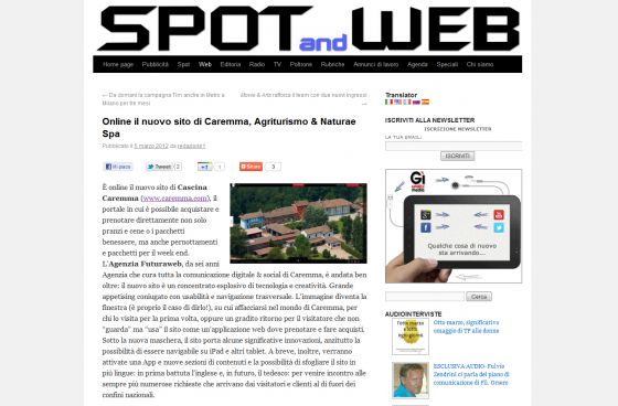 Online il nuovo sito di Caremma, Agriturismo e Naturae SPA