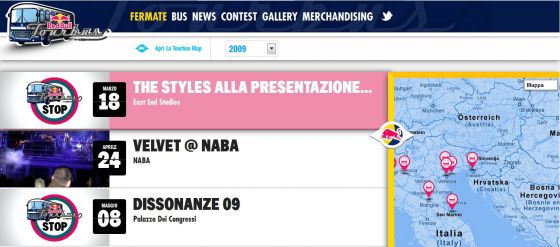 Siti e minisiti promozionali di eventi - prodotti