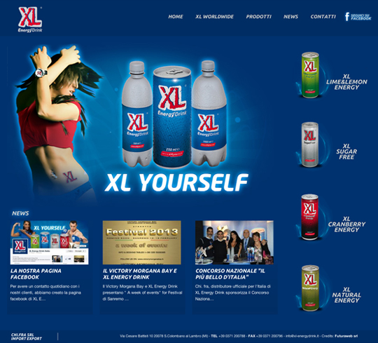 Sito XL Energy Drink Italia