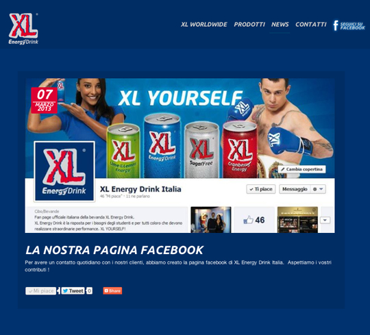 Sito XL Energy Drink Italia