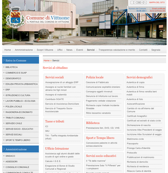 Online il nuovo sito del Comune di Vittuone